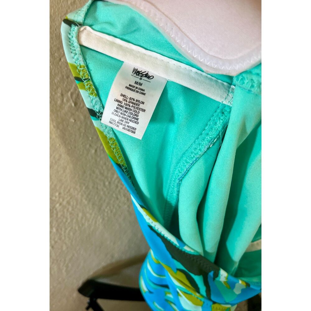 Mossimo Abstract Animal Print Bandeau Tankini Top - M - Picture 3 of 4